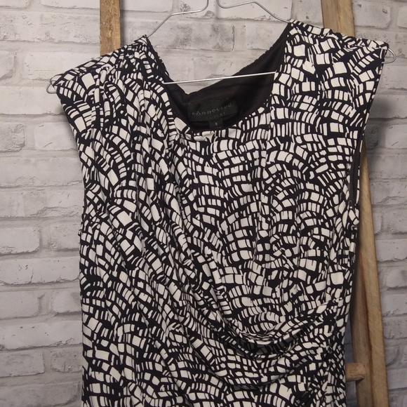 Connected Apparel Black and White Cocktail Dress - Picture 3 of 5